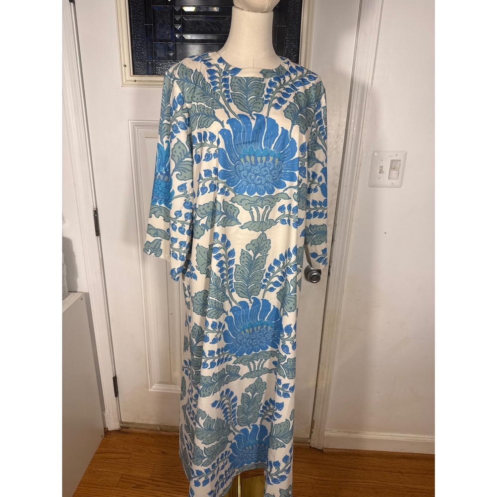 TUCKERNUCK 'Jamie' midi chinoiserie- inspired botanical Floral shift dress Sz XL - Picture 14 of 14